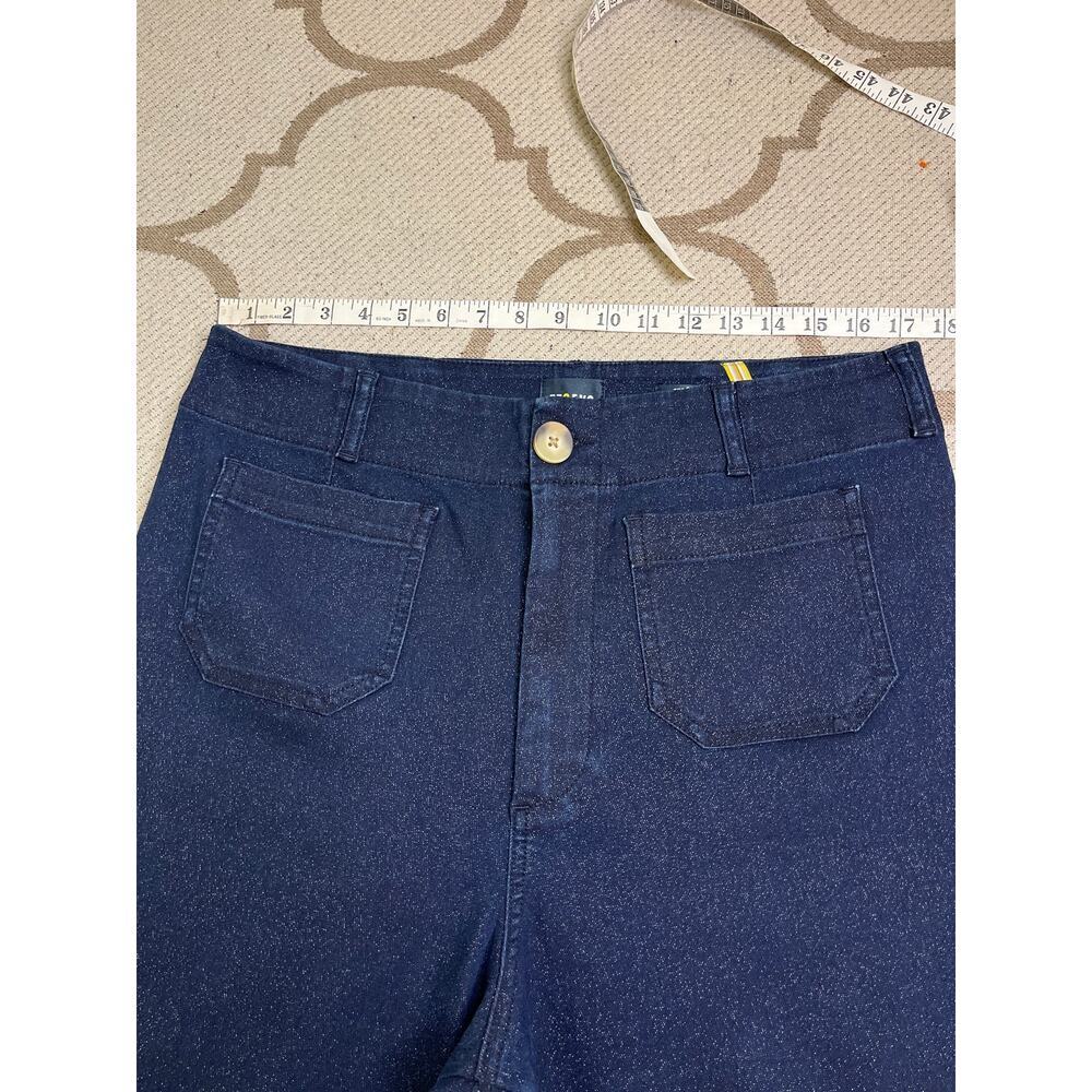 Maeve The Colette High-Rise Cropped Wide-Leg Jeans: Sparkle Edition, size 32 - Picture 8 of 16